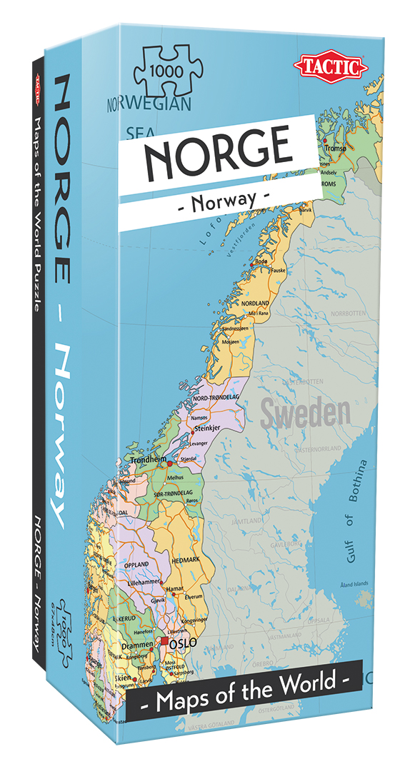 Puzzle Mapa Norwegii 1000 Multiszop Pl