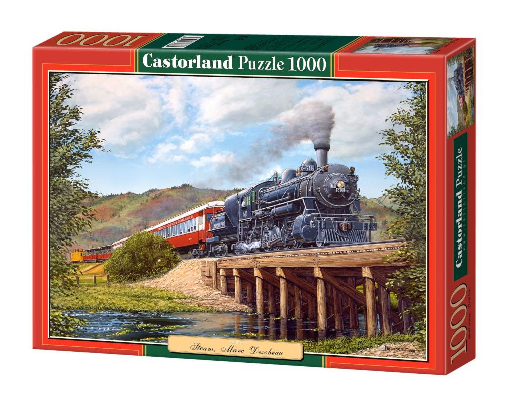 Поезд 1000. Castorland Puzzle 1000 паровоз. Castorland Puzzle паровоз. Пазлы 500 элементов Castorland паровоз. Пазл 