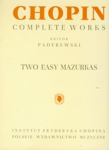 Opakowanie Chopin Complete Works Two Easy Mazurkas