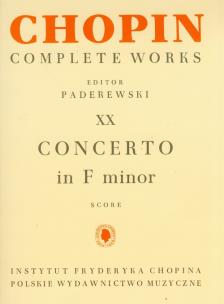 Opakowanie Chopin Complete Works XX Concerto in F minor