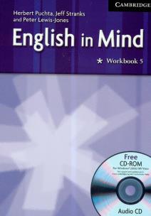 Okładka książki English in Mind 5 workbook z płytą CD