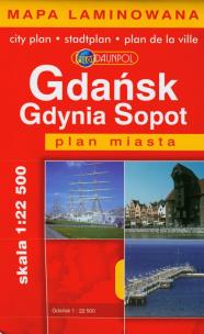 Okładka książki Gdańsk Gdynia Sopot Plan miasta 1: 22 500