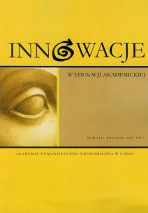 Opakowanie Innowacje w edukacji adkademickiej 7 (1) 2009