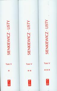 Okładka książki Listy Tom V cz.1/2/3 TW - Henryk Sienkiewicz