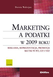 Okładka książki Marketing a podatki w 2009 roku