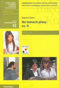 Okładka książki Na łamach prasy Część 2 podręcznik do nauki języka polskiego