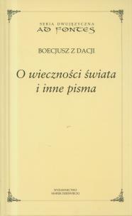 Okładka książki O wieczności świata i inne pisma