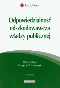 Okładka książki Odpowiedzialność odszkodowawcza władzy publicznej