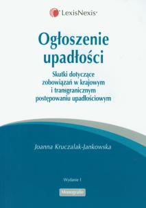 Okładka książki Ogłoszenie upadłości