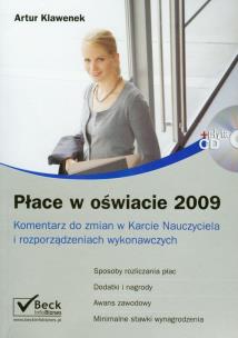 Okładka książki Płace w oświacie 2009