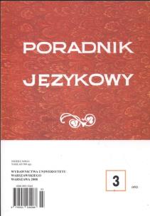 Opakowanie Poradnik językowy 3/2008