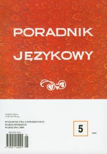 Opakowanie Poradnik językowy 5/2009