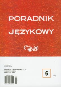 Opakowanie Poradnik językowy 6/2009