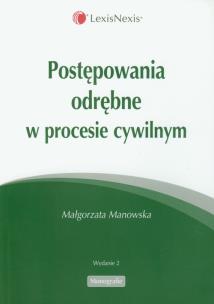Okładka książki Postępowania odrębne w procesie cywilnym