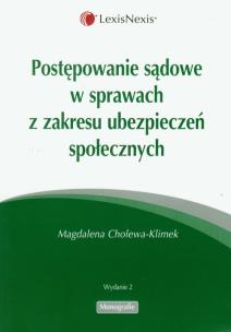 Okładka książki Postępowanie sądowe w sprawach z zakresu ubezpieczeń społecznych