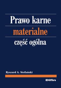 Okładka książki Prawo karne materialne część ogólna DIFIN