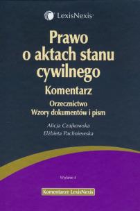 Okładka książki Prawo o aktach stanu cywilnego. Komentarz