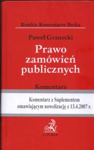Okładka książki Prawo zamówień publicznych komentarz / Suplement