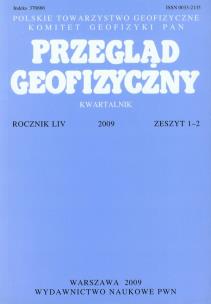Opakowanie Przegląd Geofizyczny Rocznik LIV 2009 zesz.1-2