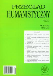 Opakowanie Przegląd humanistyczny 1/2010