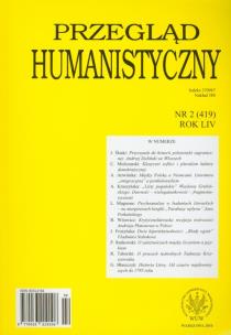 Opakowanie Przegląd humanistyczny 2/2010