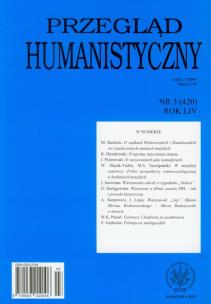 Okładka książki Przegląd humanistyczny 3/2010
