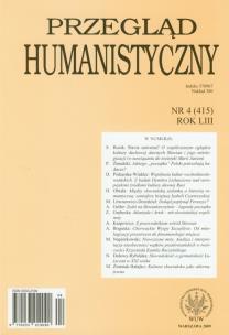 Opakowanie Przegląd humanistyczny 4/2009