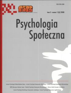 Opakowanie Psychologia społeczna numer 1 (1)2006
