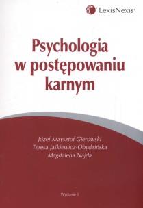 Okładka książki Psychologia w postępowaniu karnym