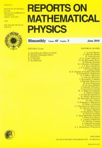 Opakowanie Reports on Mathematical Physics 65/3 2010