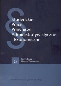 Opakowanie Studenckie prace prawnicze Administratywistyczne i Ekonomiczne 5