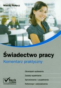 Okładka książki Świadectwo pracy. Komentarz praktyczny