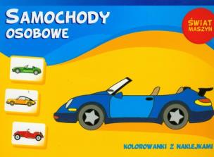 Okładka książki Świat maszyn Samochody osobowe Kolorowanki z naklejkami