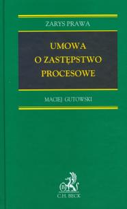 Okładka książki Umowa o zastępstwo procesowe