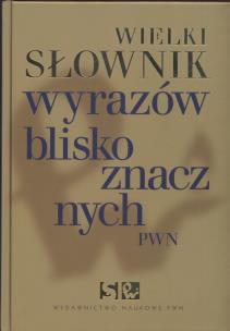 Opakowanie Wielki słownik wyrazów bliskoznacznych PWN z płytą CD