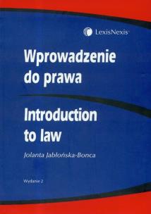 Okładka książki Wprowadzenie do prawa Introduction to Law