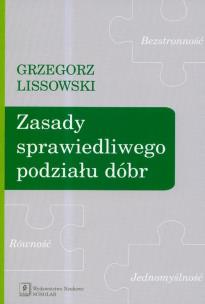Okładka książki Zasady sprawiedliwego podziału dóbr