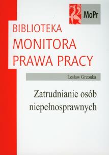Okładka książki Zatrudnianie osób niepełnosprawnych