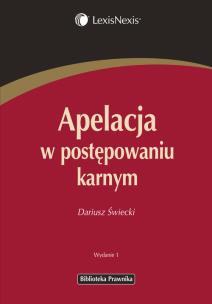 Okładka książki Apelacja w postępowaniu karnym