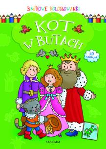 Okładka książki Bajkowe kolorowanki - Kot w butach