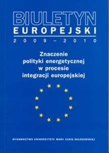 Okładka książki Biuletyn Europejski 2009-2010