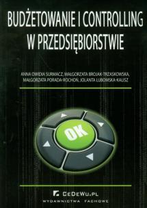 Okładka książki Budżetowanie i controlling w przedsiębiorstwie