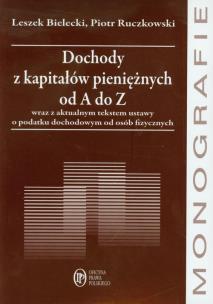 Okładka książki Dochody z kapitałów pieniężnych od A do Z