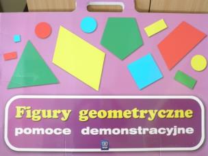 Okładka książki Figury geometryczne Pomoce demonstracyjne 1-3 Teczka Wychowanie przedszkolne, edukacja wczesnoszkolna