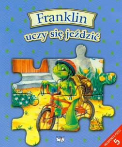 Okładka książki Franklin uczy się jeździć + puzzle