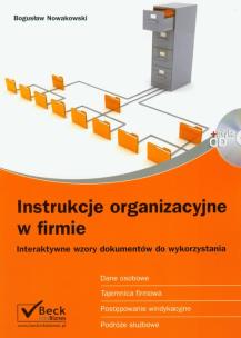 Okładka książki Instrukcje organizacyjne w firmie z płytą CD