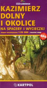 Okładka książki Kazimierz Dolny i okolice na spacery i wycieczki mapa turystyczna