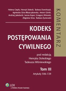 Okładka książki Kodeks postępowania cywilnego Komentarz t.3