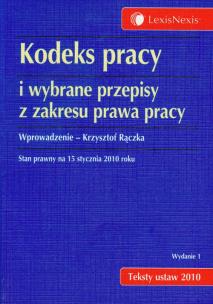 Okładka książki Kodeks pracy i wybrane przepisy z zakresu prawa pracy