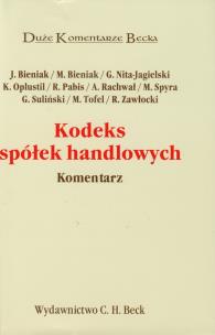 Okładka książki Kodeks spółek handlowych. Duże Komentarze